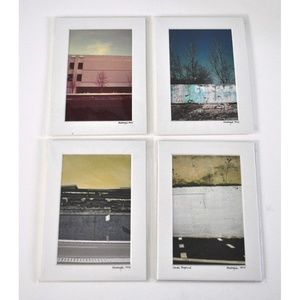 Set of 4 Prints Matted City Abstract London Bos